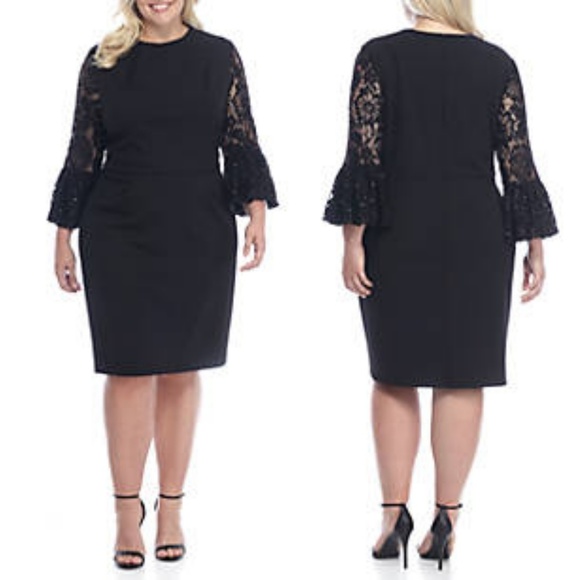 SCARLETT PLUS SIZE BELL SLEEVE DRESS 🆕 - Picture 1 of 8